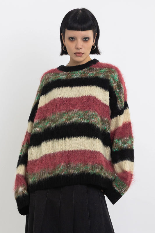 Pulse Stripe Oversized Sweater by Ragged Priest