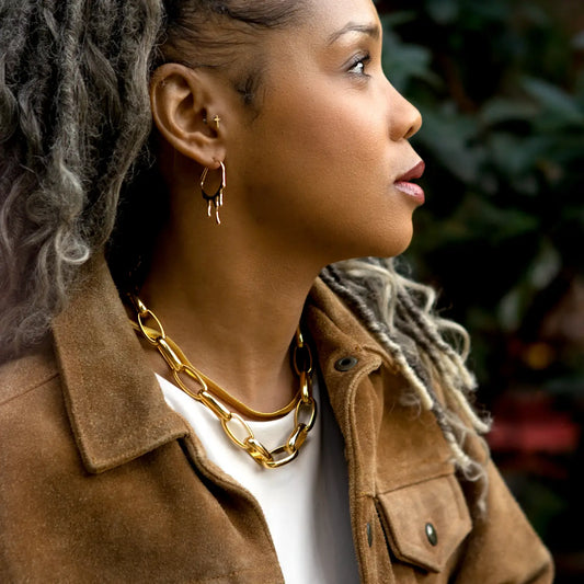 Rain 24K Gold Plated Hoops