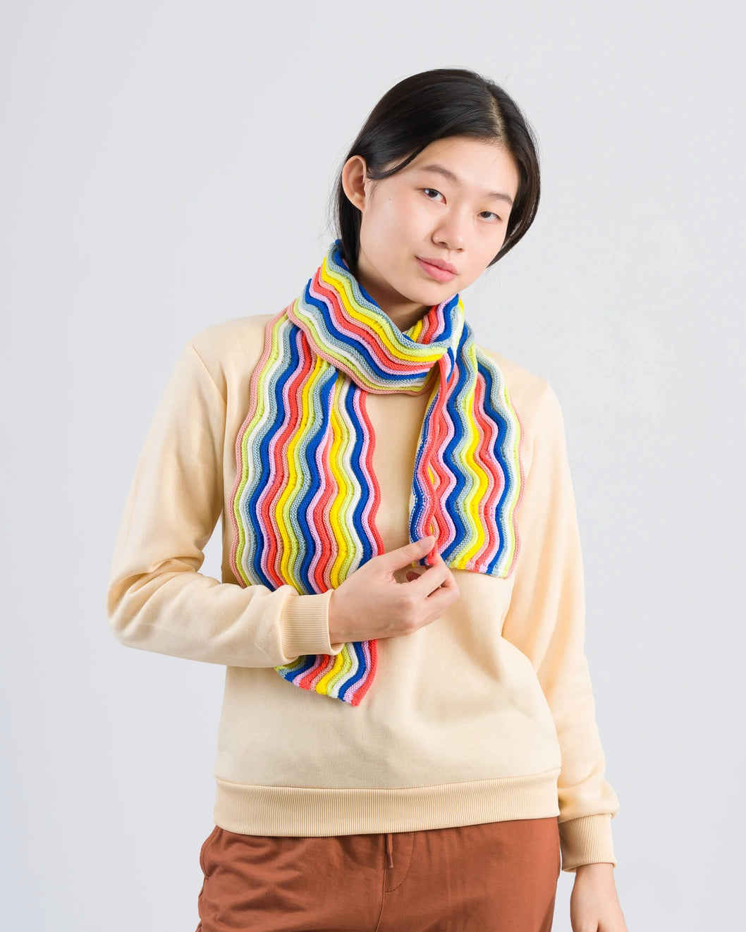 Rainbow Circus Squiggle Scarf