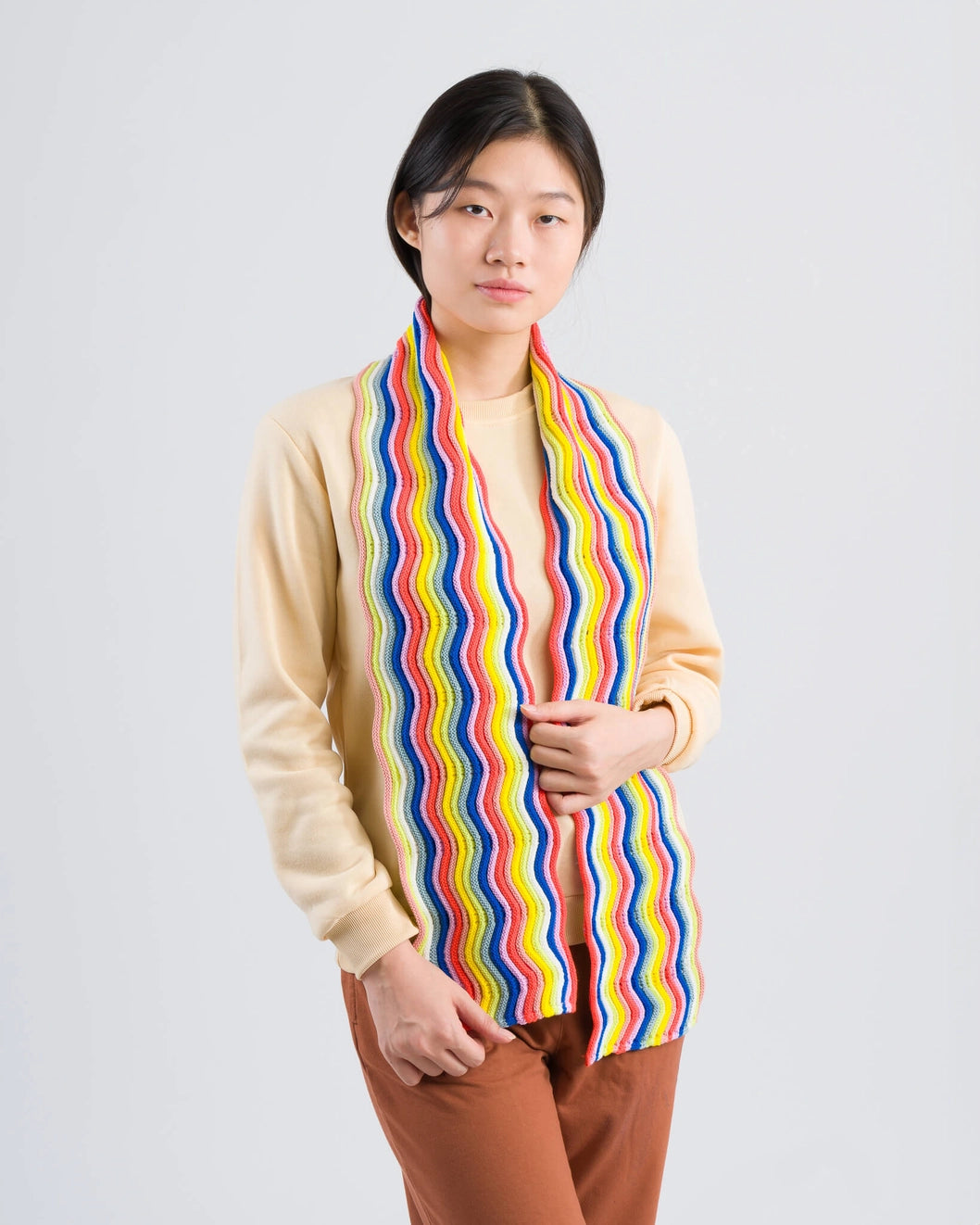 Rainbow Circus Squiggle Scarf