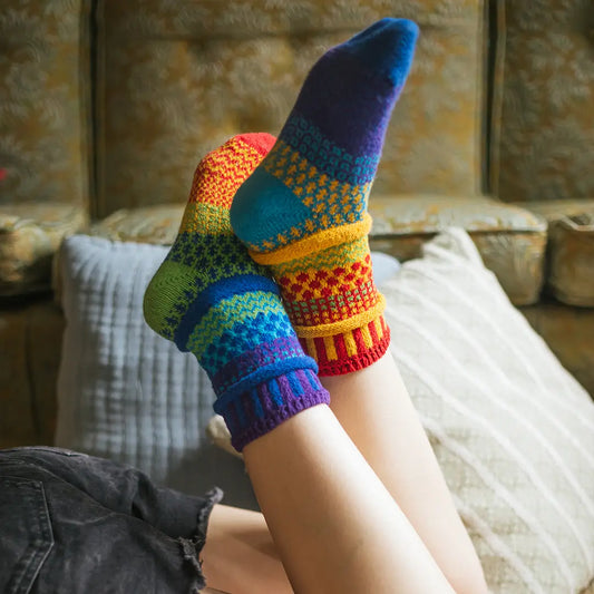Rainbow Crew Socks by Solmate Socks