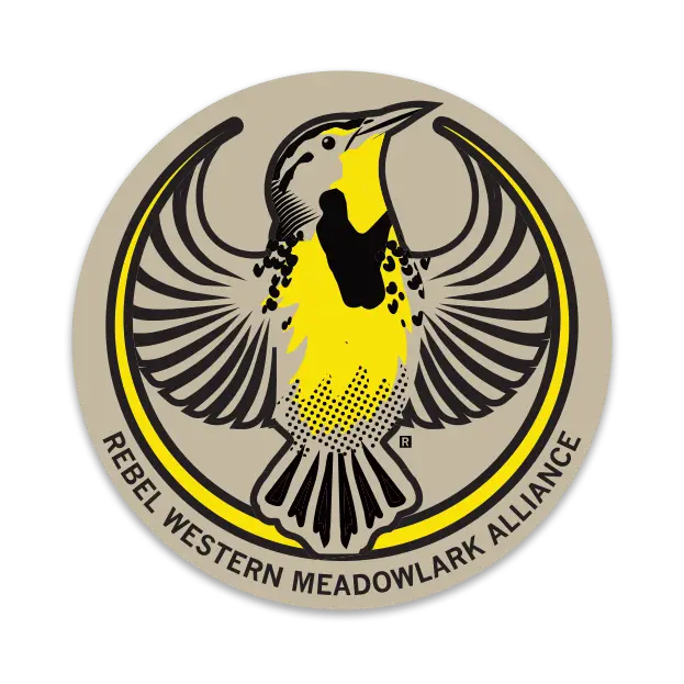 Rebel Western Meadowlark Alliance Circle Sticker