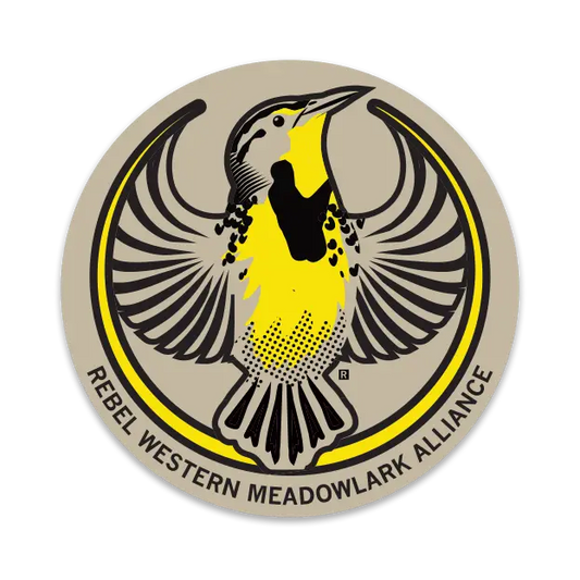Rebel Western Meadowlark Alliance Circle Sticker