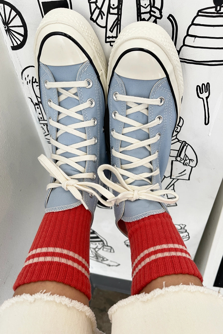 Red Boyfriend Socks by Le Bon Shoppe