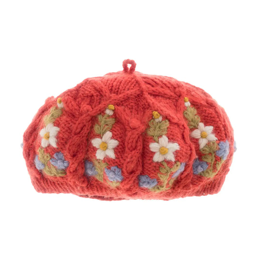 Red Eleanor Beret by French Knot