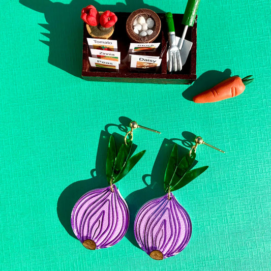 Red Onion Earrings