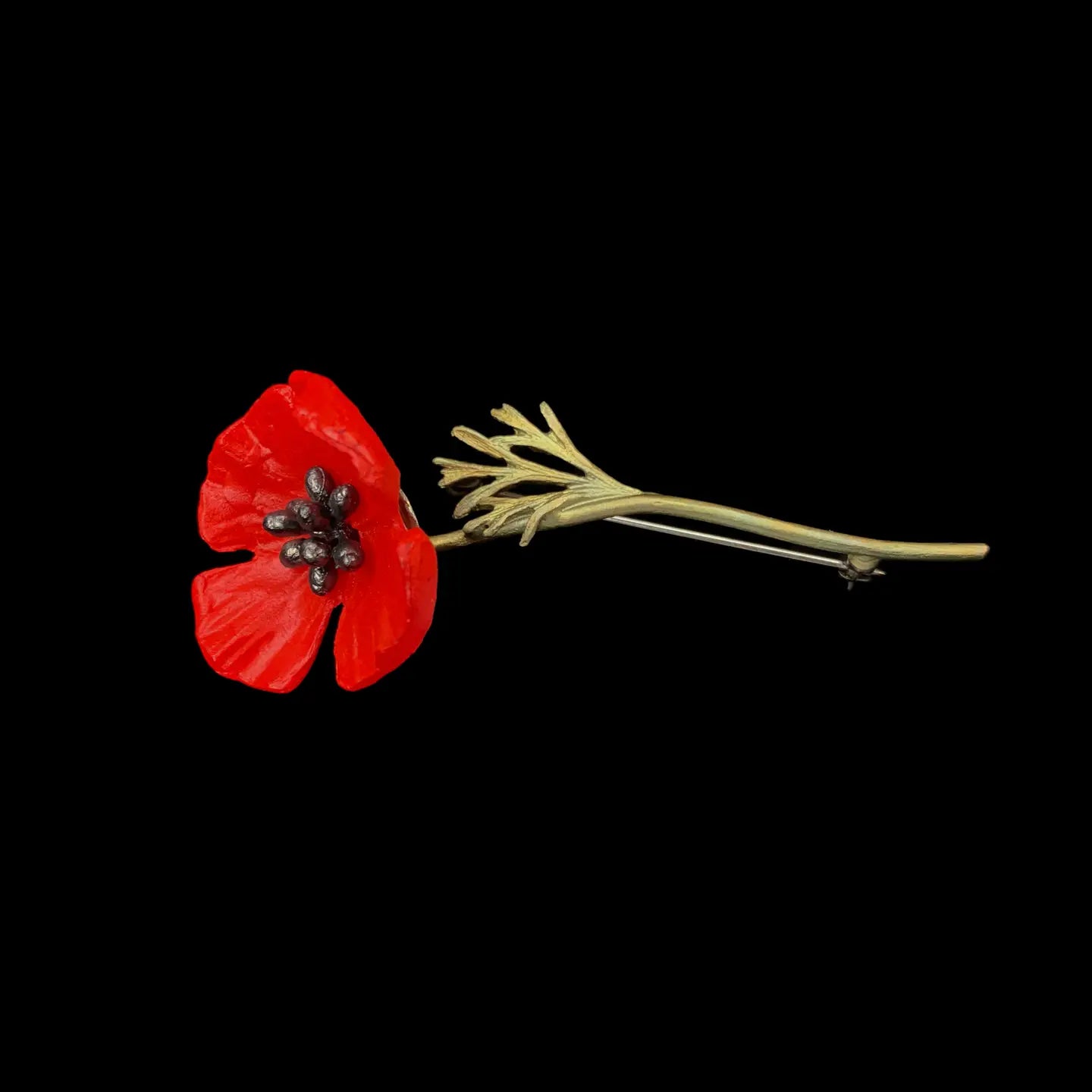 Red Poppy Brooch by Michael Michaud