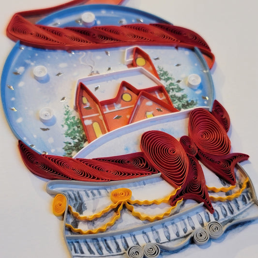 Holiday Snow Globe Quilling Card