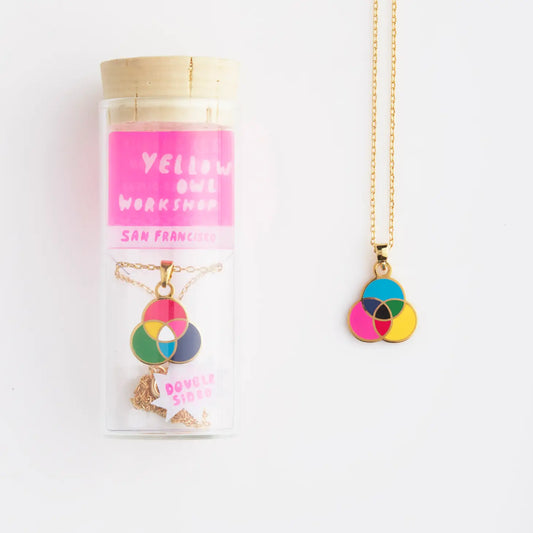 Rgb/Cmyk Double Sided Necklace
