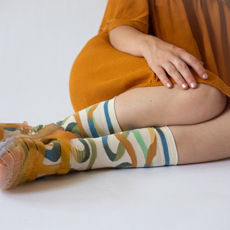 Ribbon Natural Socks
