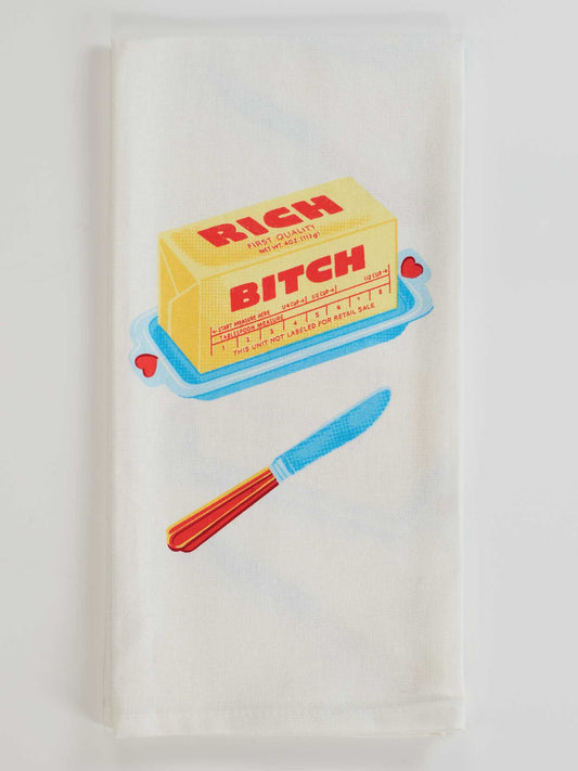 Rich Bitch Dish Towel by Blue Q