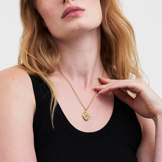 Robin & Blackberry Gold Oval Locket by Fable England