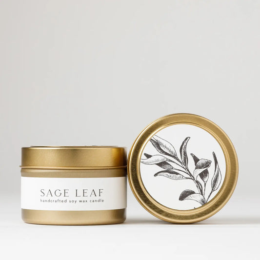 Sage Leaf Tin Soy Candle