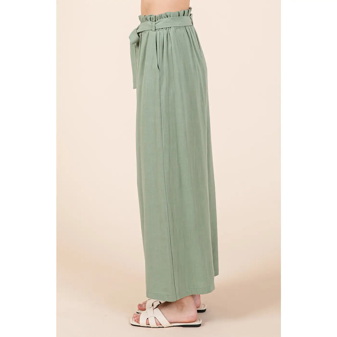 Sage Paper Bag Pants