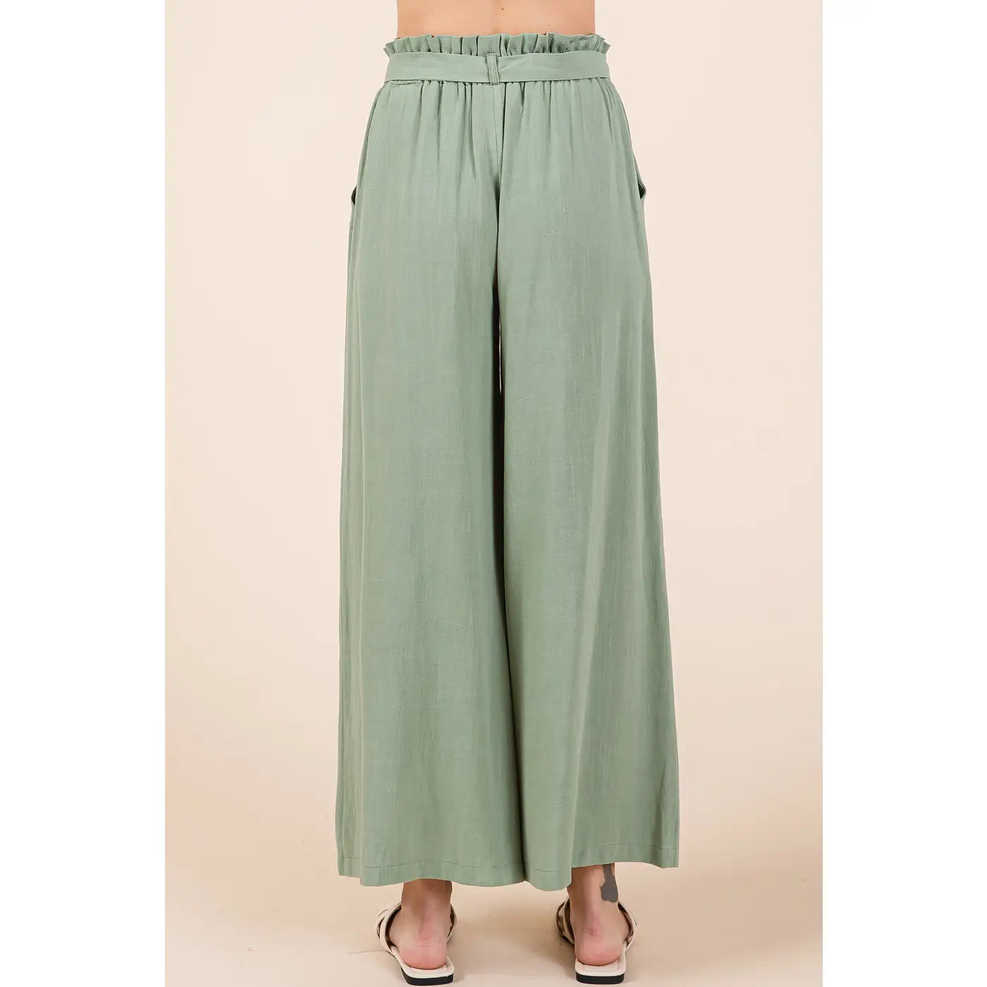 Sage Paper Bag Pants