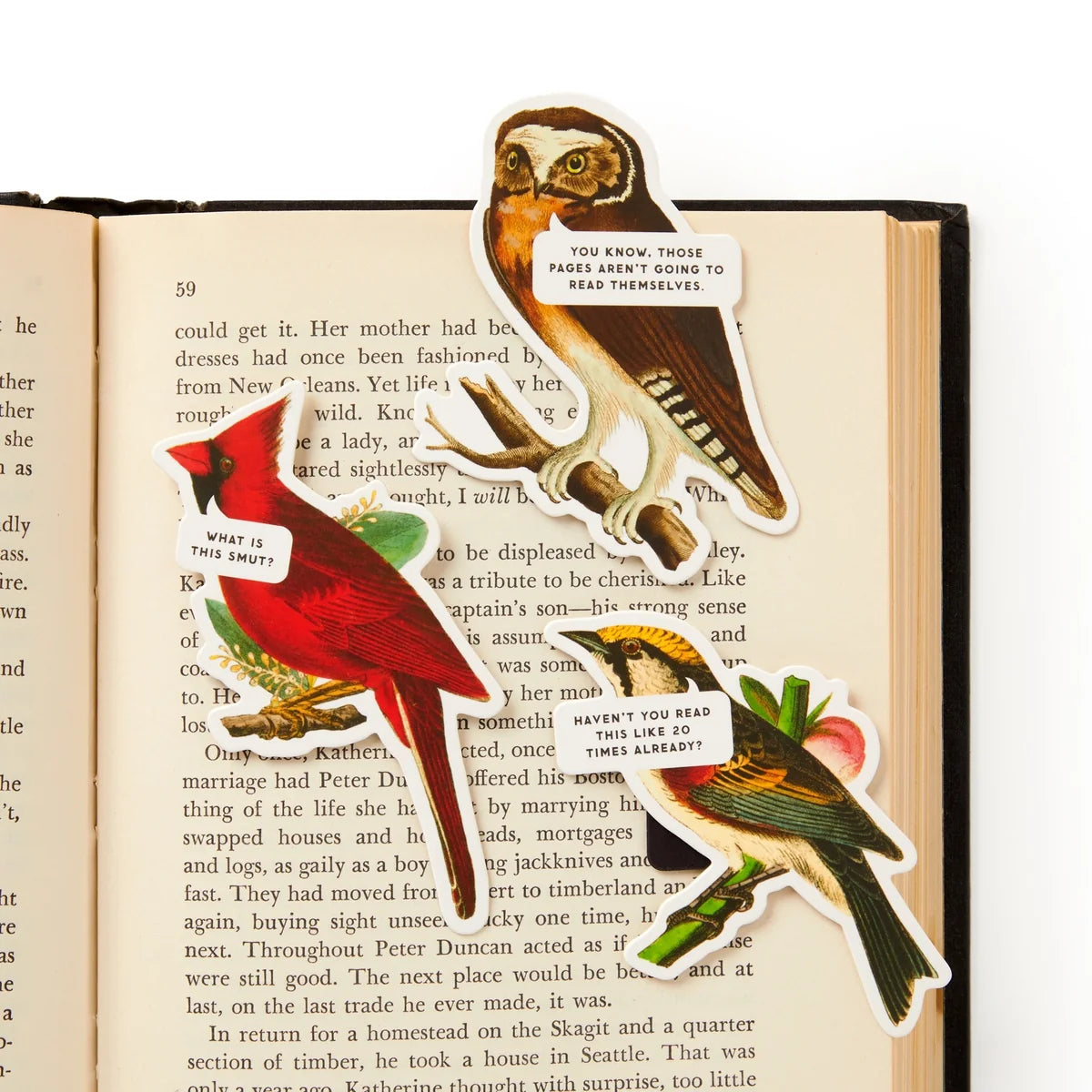 Salty Birds Magnetic Bookmark Set of 3