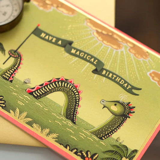 Sea Monster Birthday Greeting Card