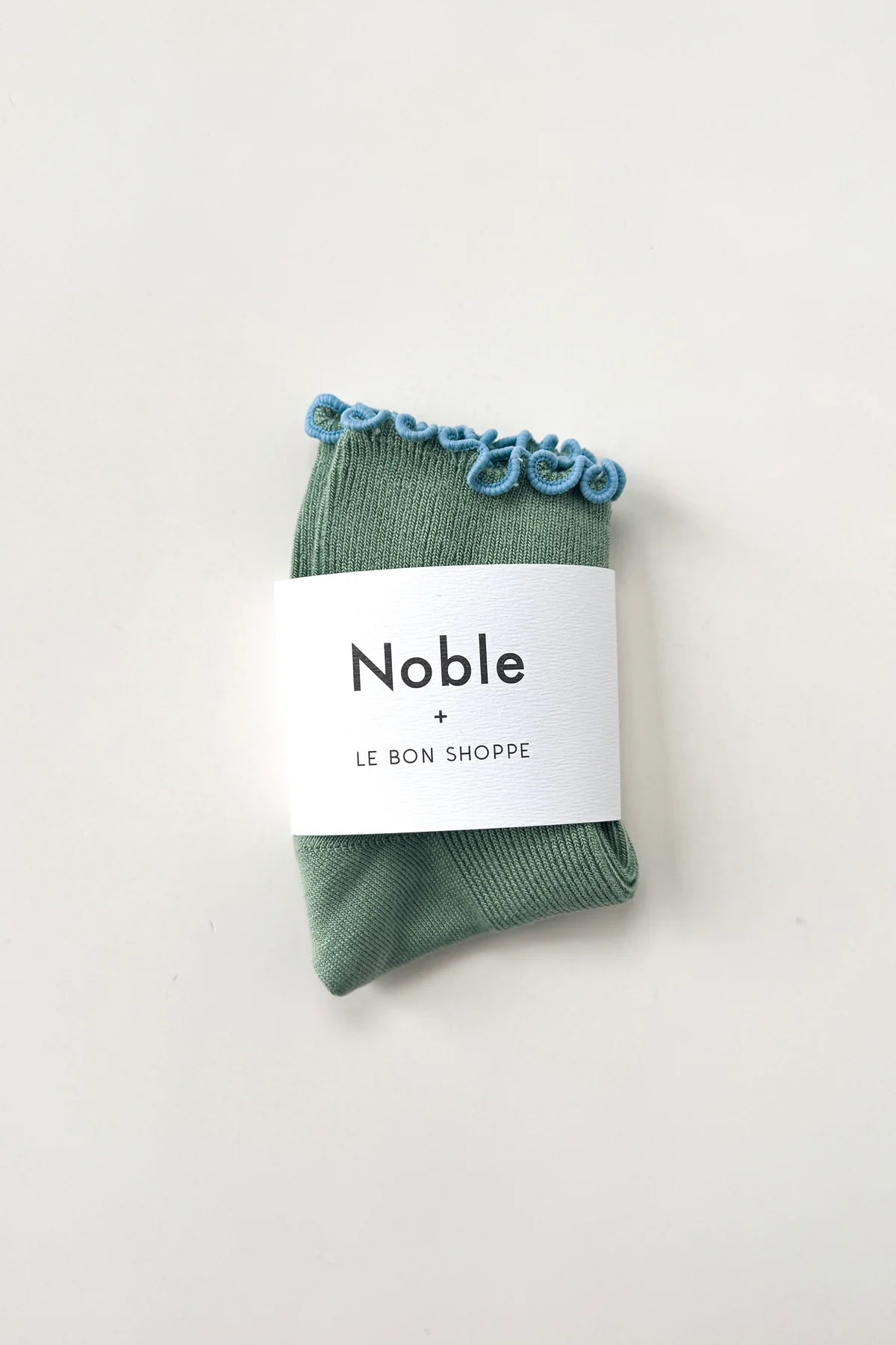 Seaglass/Powder Blue Ruffled Socks by Noble X Le Bon Shoppe