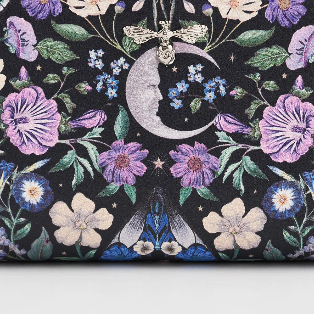 Selene Print Small Wallet in Navy by Fable England