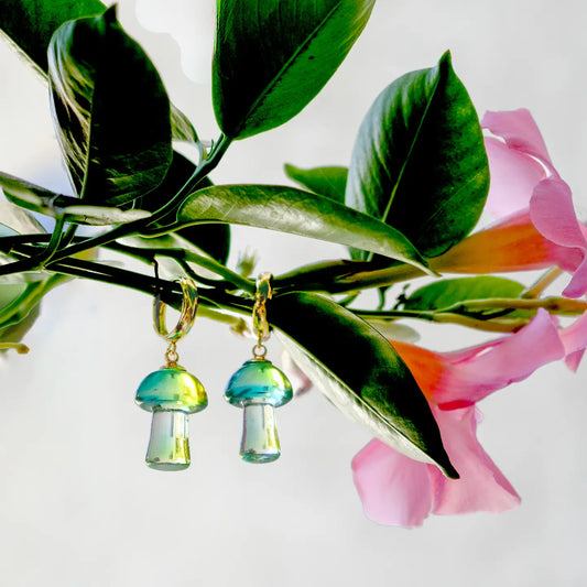 Shroom Boom Earrings in Ocean