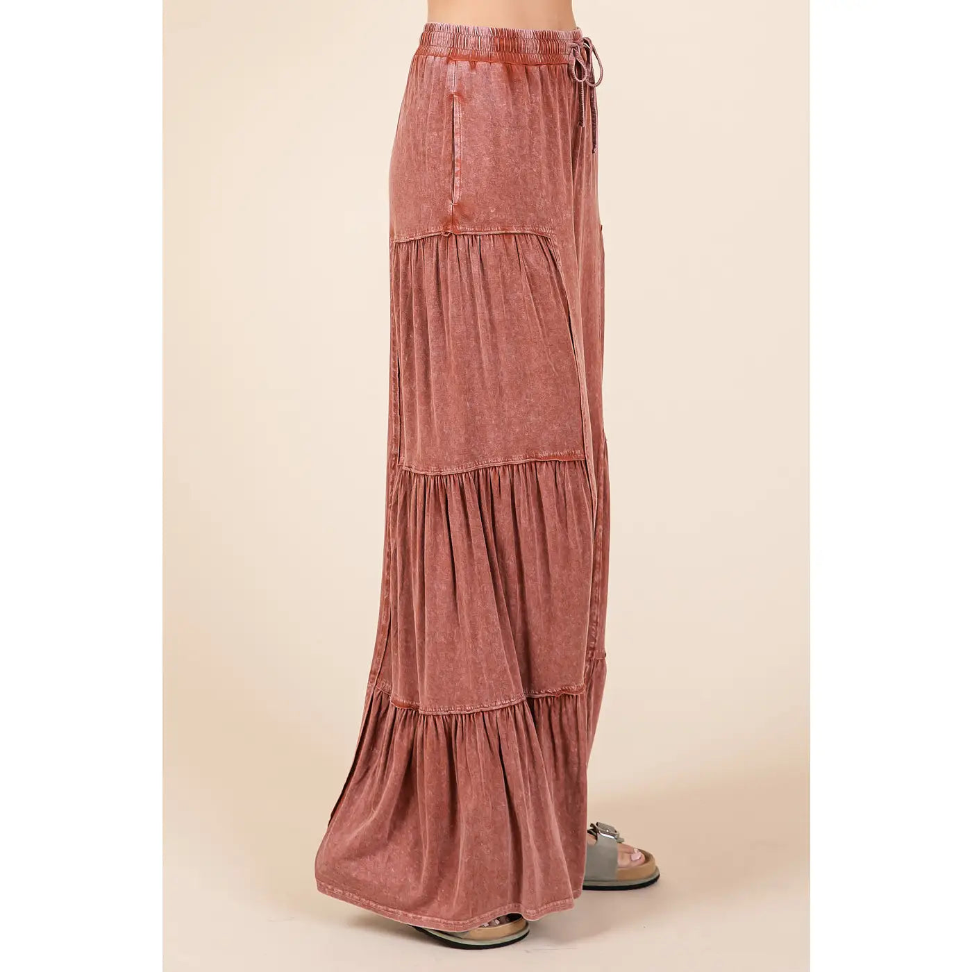 Sienna  Mineral Wash Tiered Pants