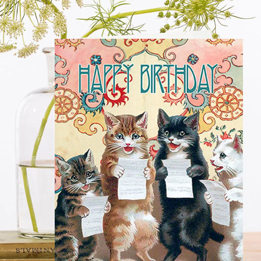 Singing Cats Birthday Card