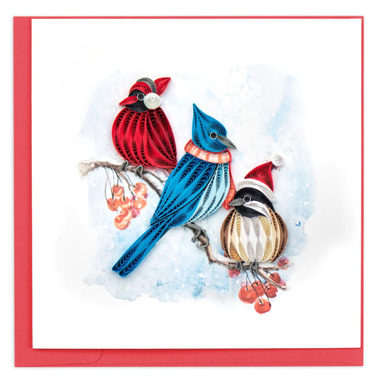 Snowbirds Holiday Quilling Card