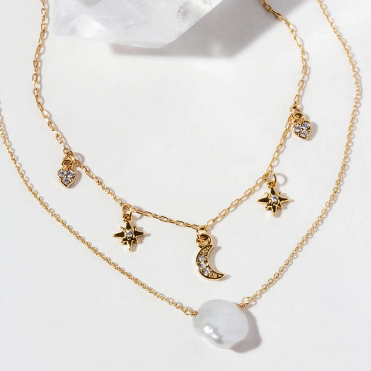 Solar Glow Keishi Pearl Necklace Set