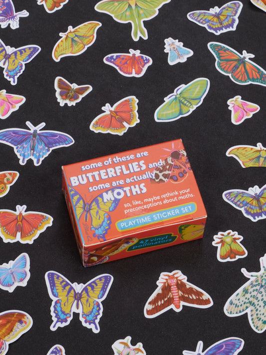 Some Of These Are Butterflies And Some Are Actually Moths Playtime Sticker Set