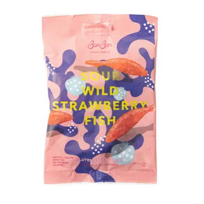 Sour Wild Strawberry Fish - Swedish Candy