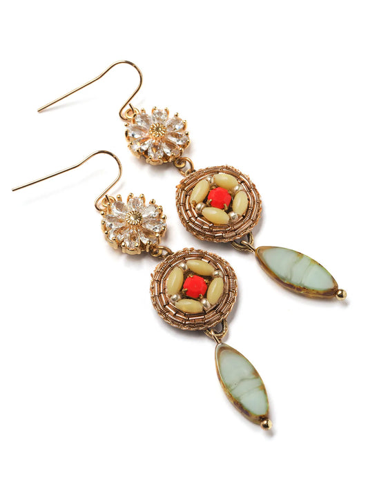 Sparkling Hibiscus Earrings