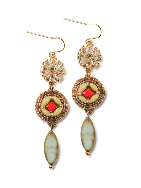 Sparkling Hibiscus Earrings