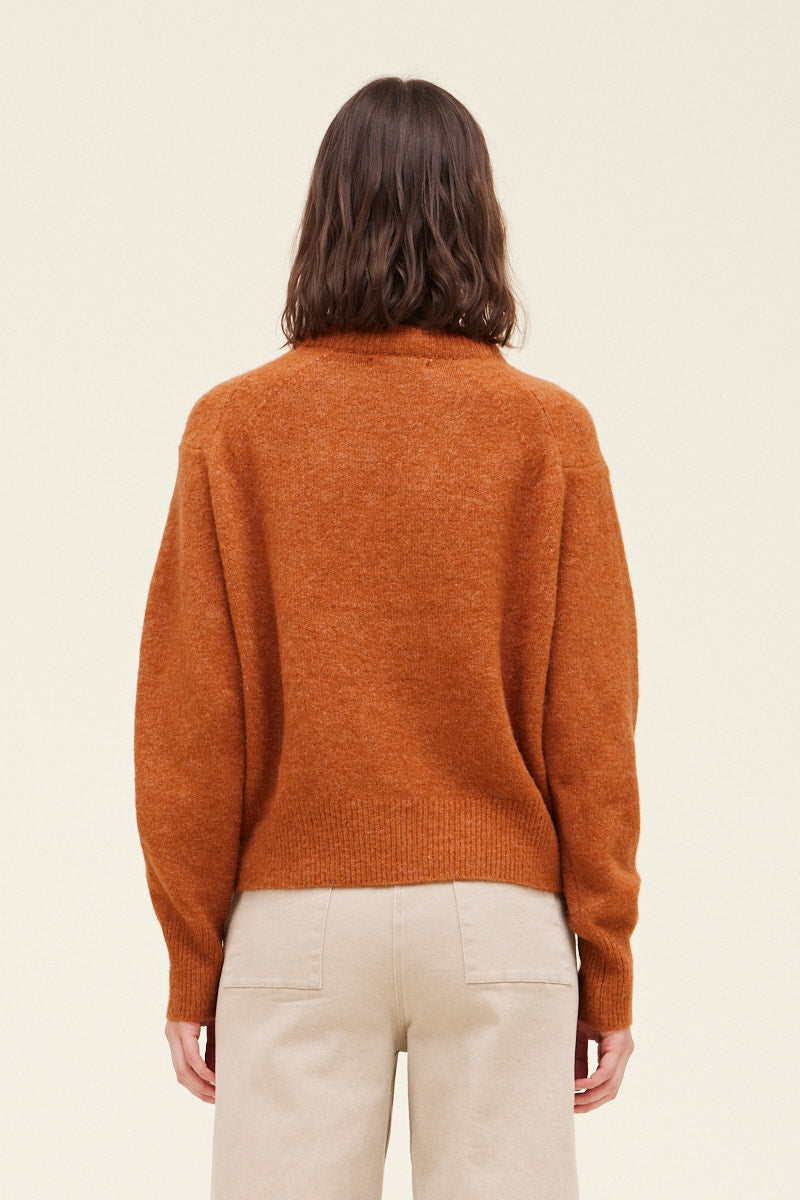 Spice Padded Neckline Sweater