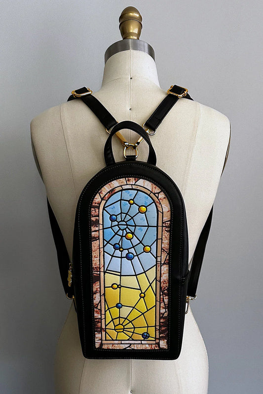 Spiderweb Stained Glass Window Backpack