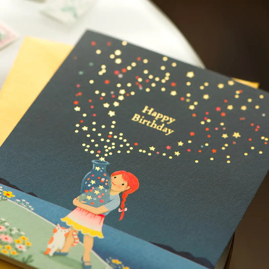 Star Bottle Birthday Greeting Card