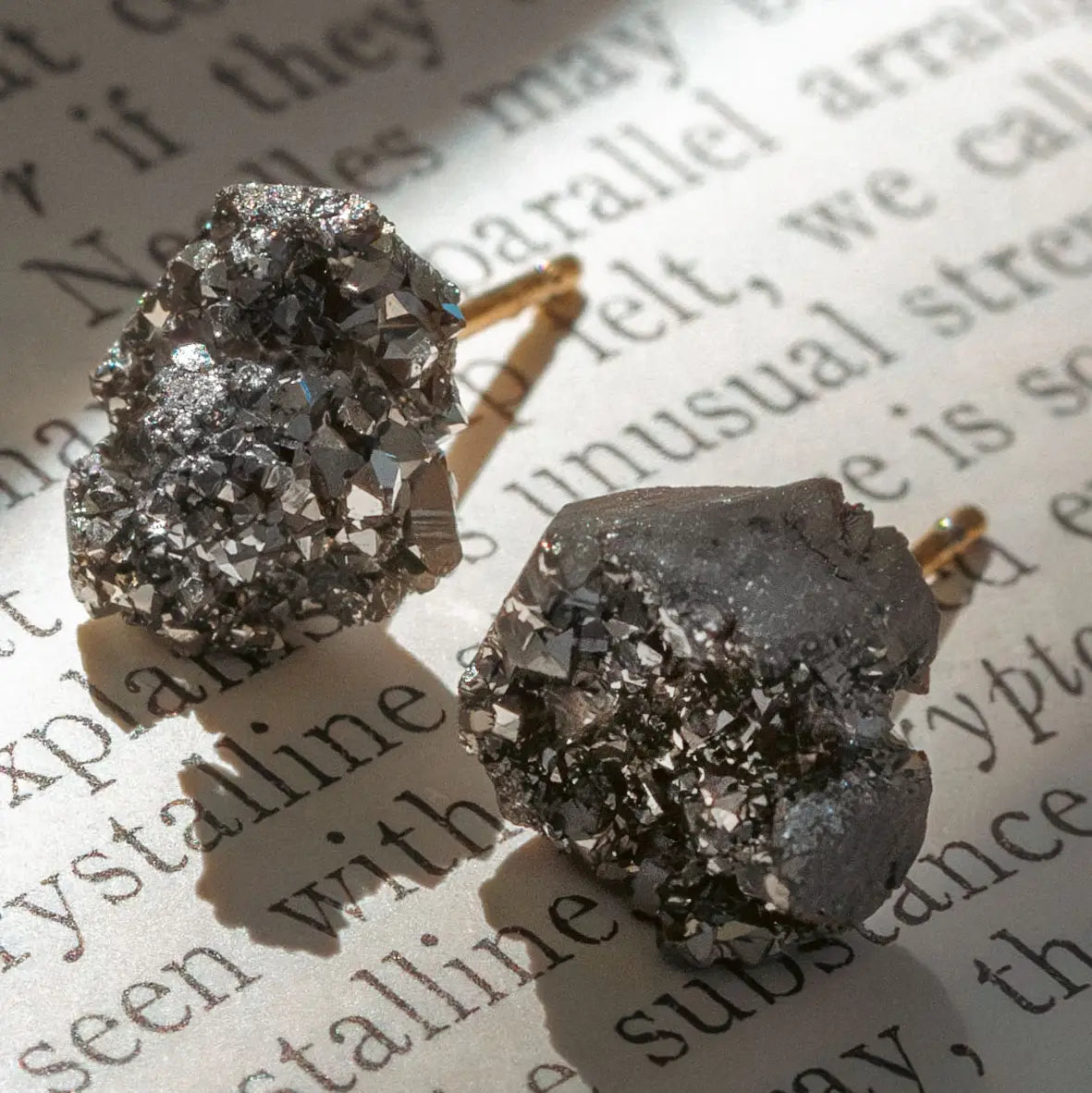 Stardust Druzy Studs- Silver