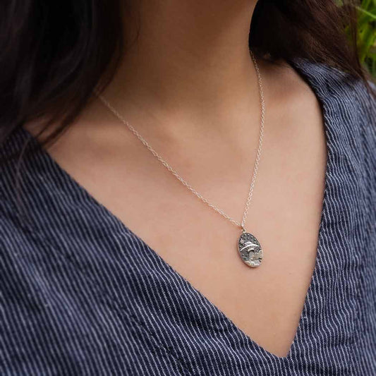 Ufo in Clouds Necklace