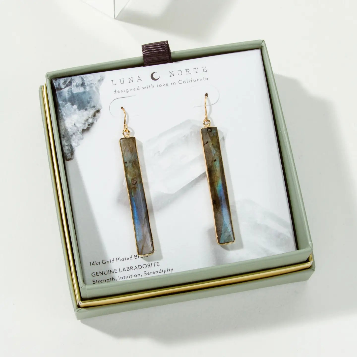 Labradorite Sticks and Stones Drop Earrings