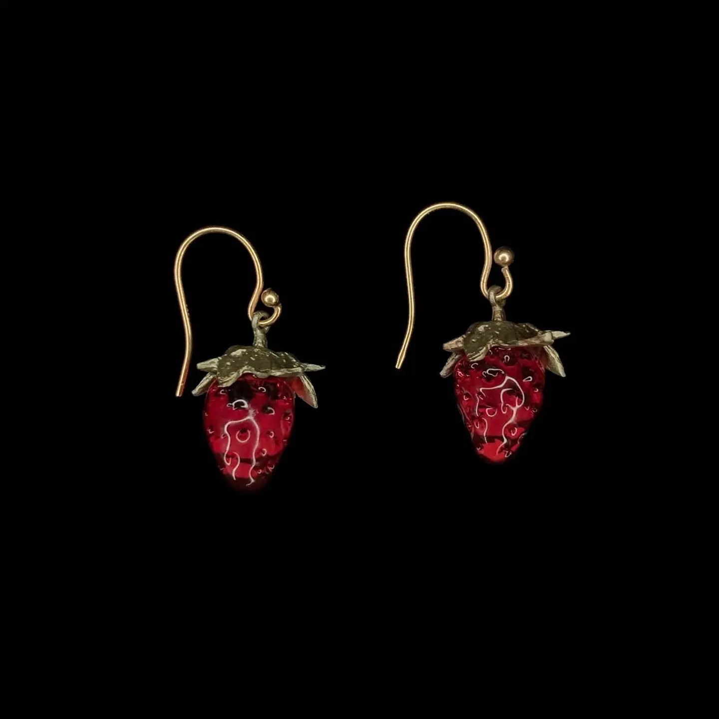 Strawberry Dainty Wire Earrings