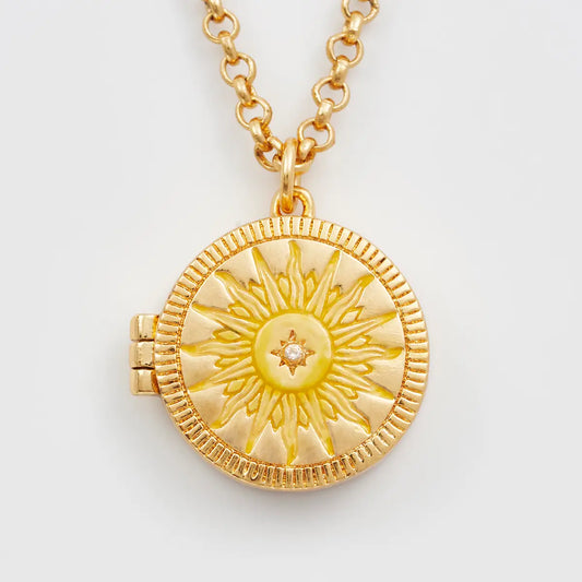 Sun Locket Necklace by Fable England