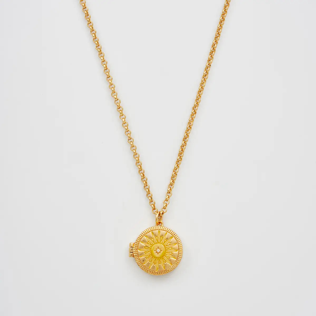 Sun Locket Necklace by Fable England