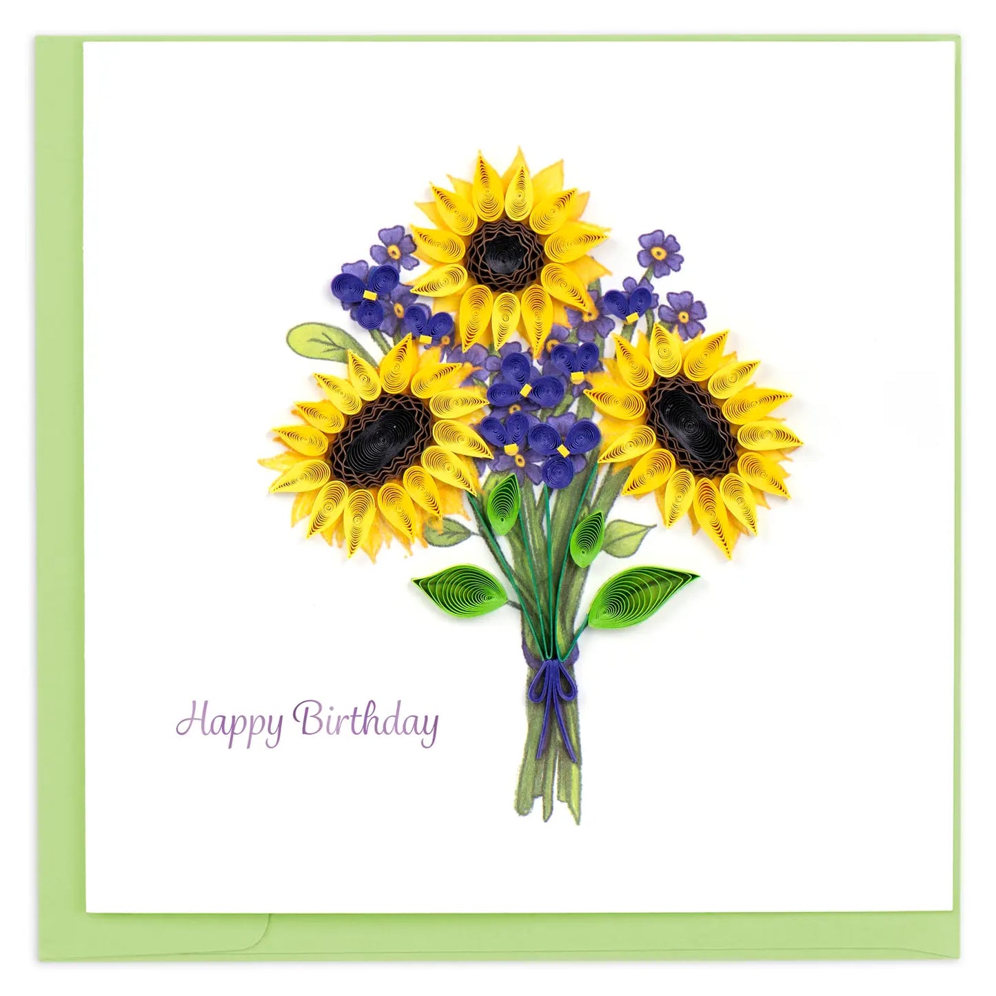 Sunflower Bouqet Birthday Quilling Card