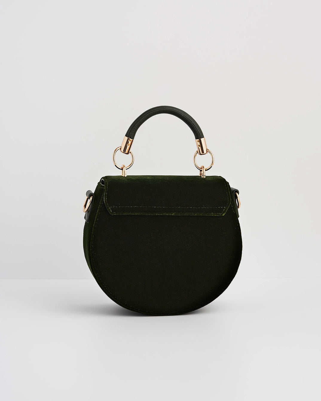 Sunflower Green Velvet Embroidered Bag by Fable England