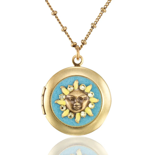 Sunshine Burst Locket Necklace