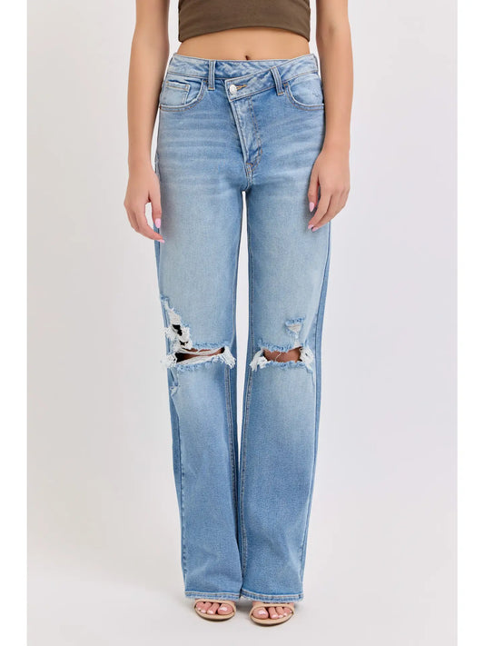 Super High Rise Repositioned Closure Jean