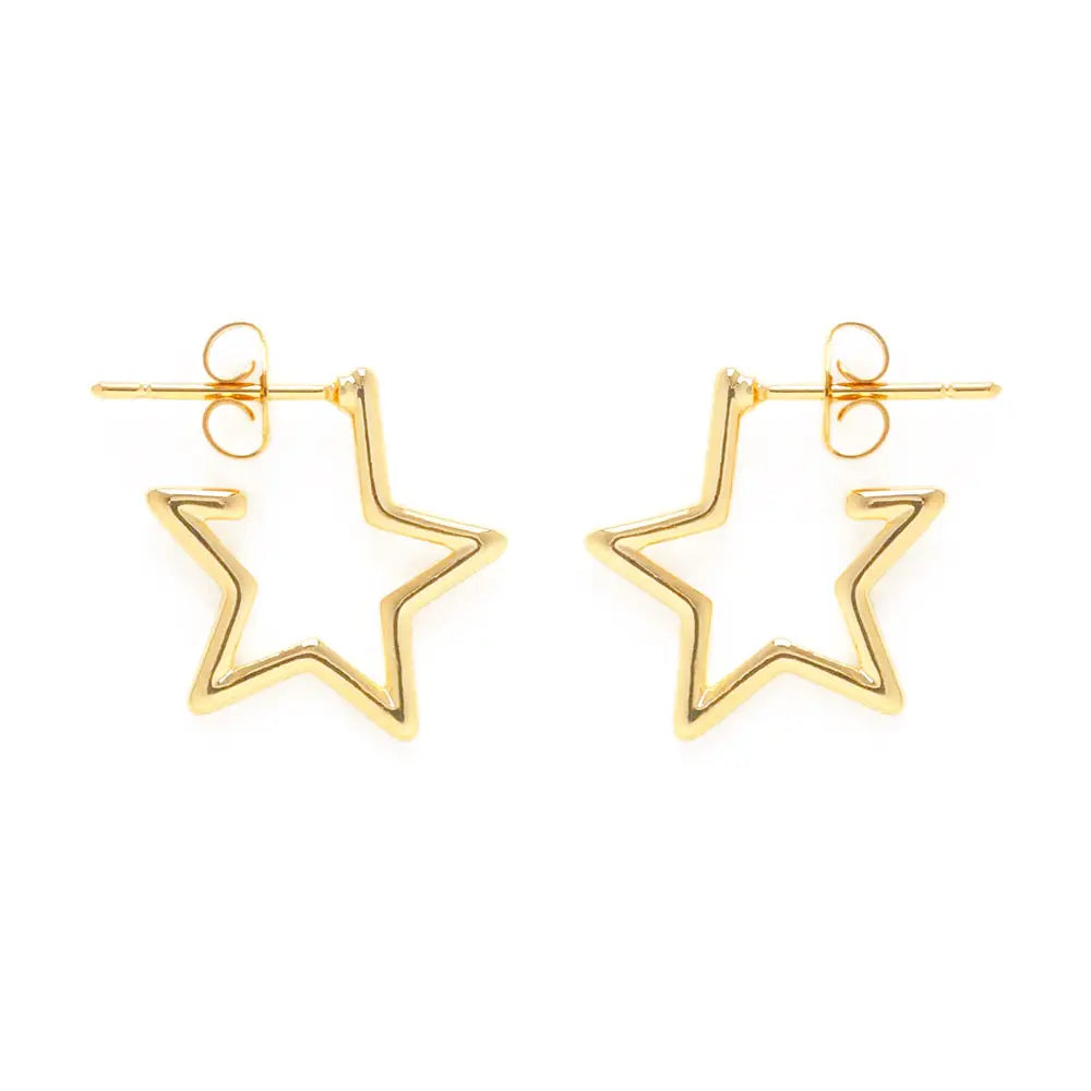 Gold Super Star Hoops