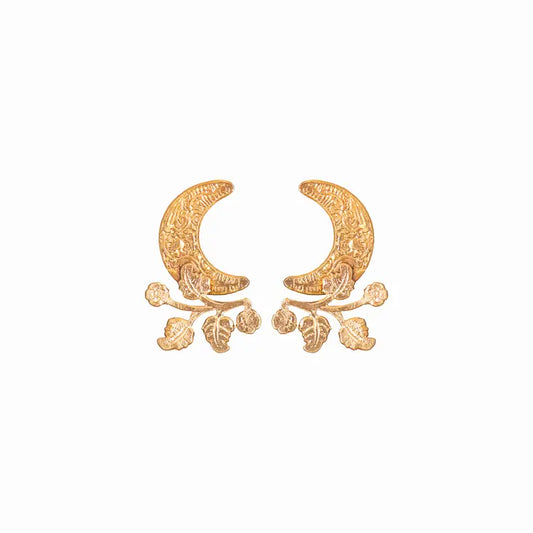 Suri Hand-Hammered Brass Stud Earrings by We Dream in Colour