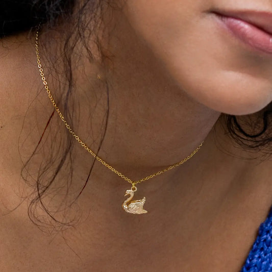 Swan Lake Necklace - 18K Gold Plated