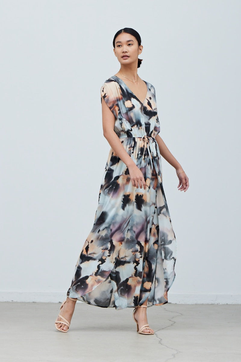 Swirl Print Beach Dress