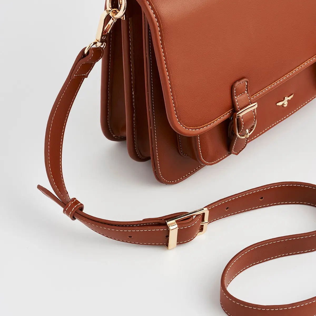 Tan Into the Woods Classic Satchel by Fable England